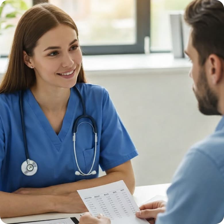 Doctor consulting patient